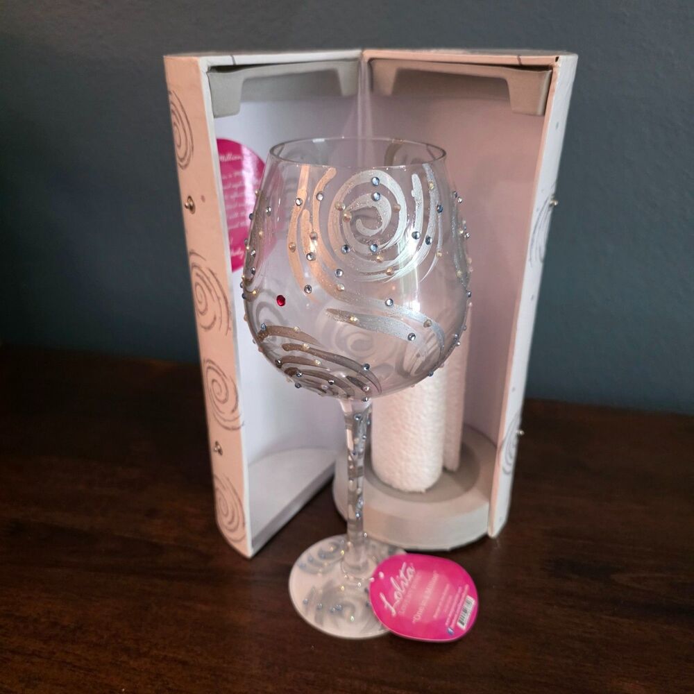 Lolita Wine Glass ONE IN A MILLION Oversized 10" / 22 OZ Bedazzled Hand Painted